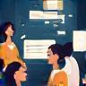 Communauté réunie en ligne sur un forum de discussion